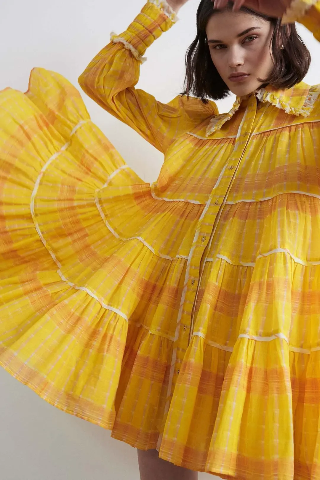 Aje Wilderness Smock Dress Print Size 6 for rent on The Volte - main image