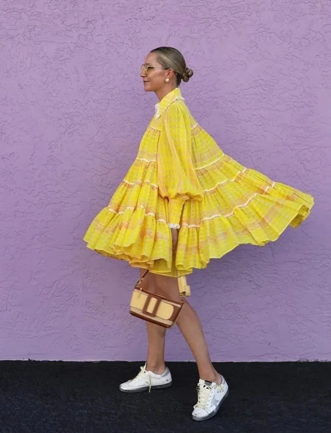 Aje Wilderness Smock Dress Print Size 6 for rent on The Volte - main image