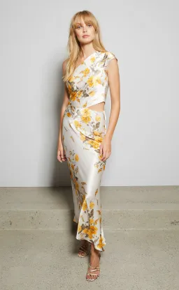 Bec and Bridge Matilde Asym Midi Dress Print Size 8 for rent on The Volte - image 1