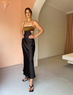 Bec & Bridge Agatha Cut Out Midi Dress Black/Copper Size AU 6 for rent on The Volte - image 7