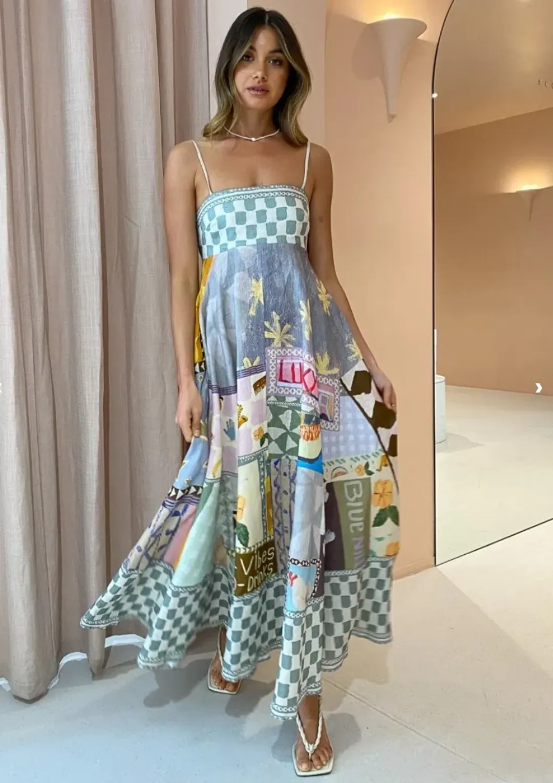 Alemais Emma Gale Sundress Print Size 8 for rent on The Volte - main image