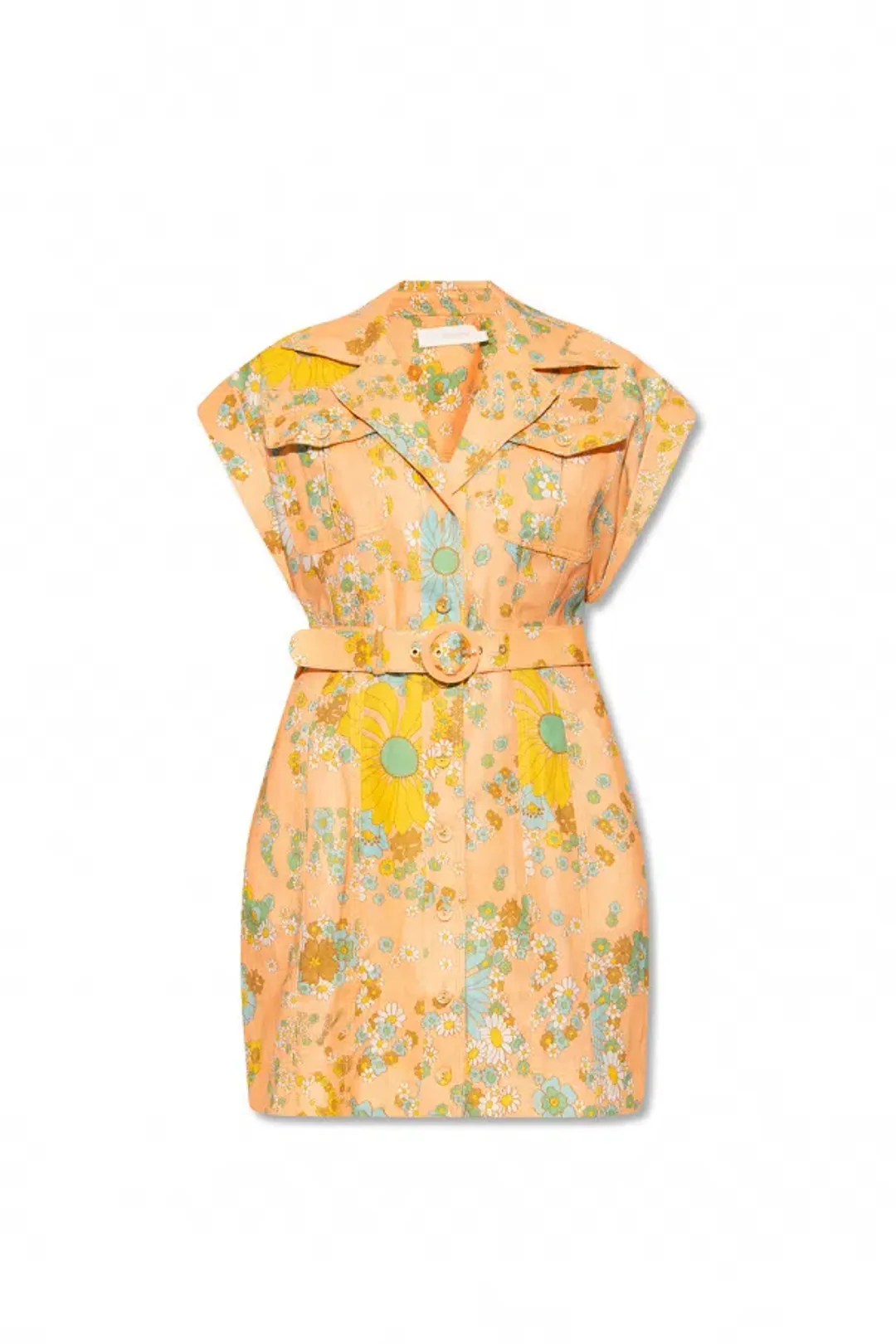 Zimmermann Lola Roll Cuff Mini Dress Print Size 12 for rent on The Volte - main image