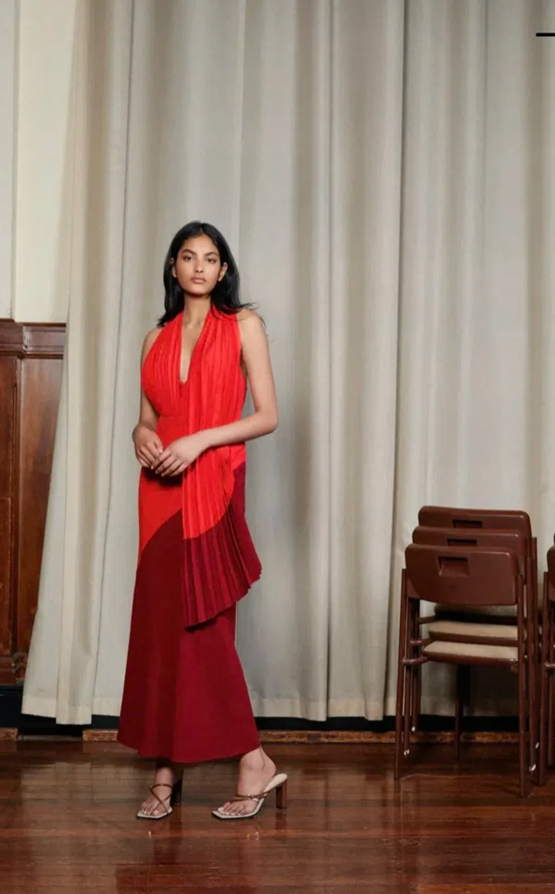 Acler Flora Dress Red Size 8  for rent on The Volte - main image