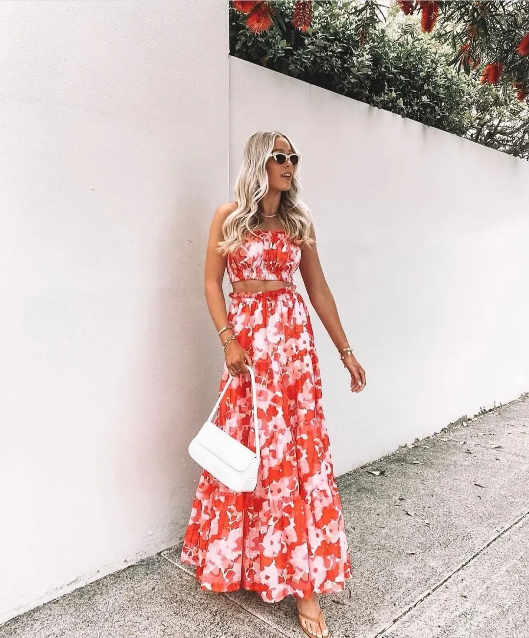 Steele Layla Crop and Flora Skirt Set Print Size 6/8 for rent on The Volte - main image