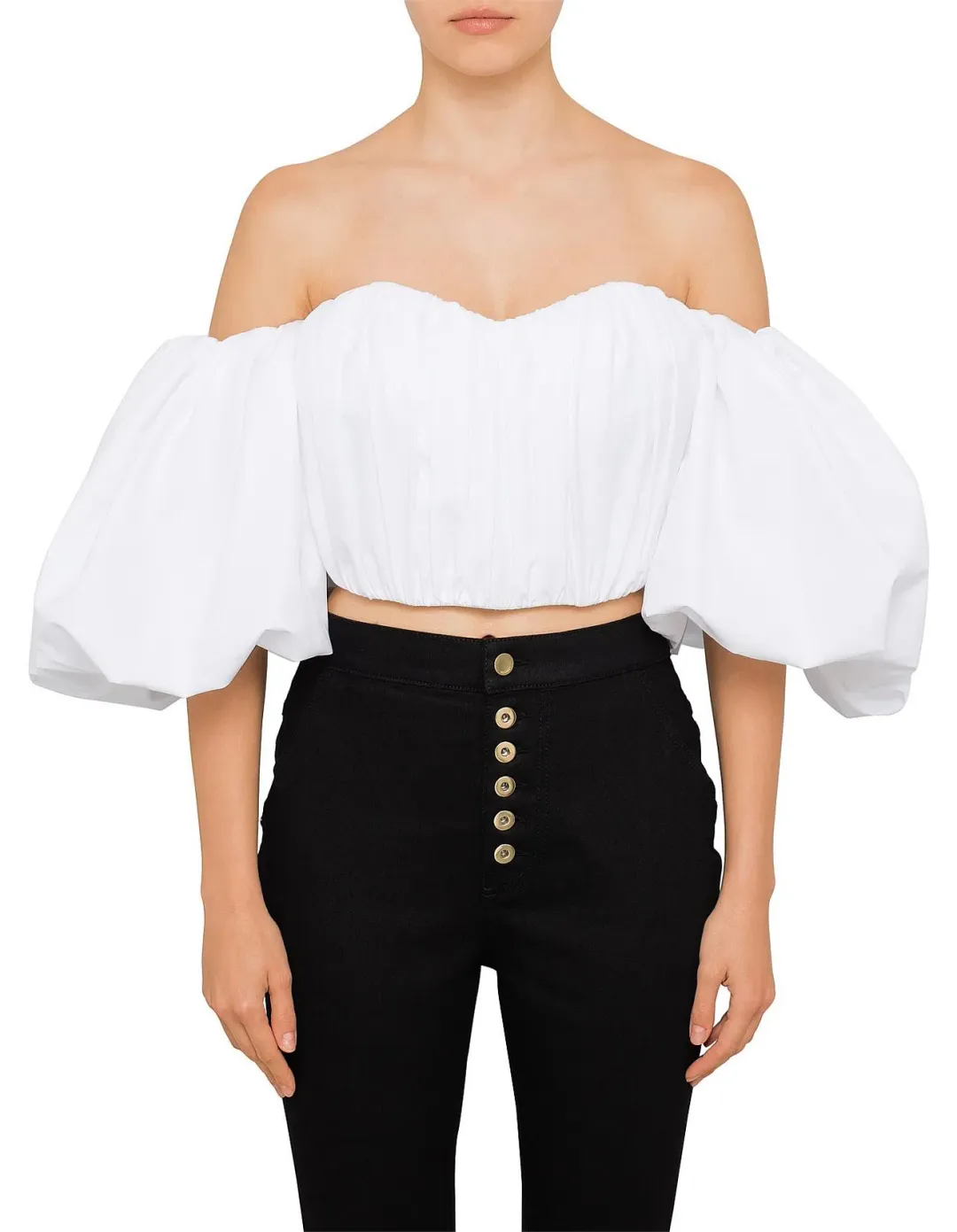 Ellery Bachelorette Rouched Corset Top White Size 10 for rent on The Volte - main image