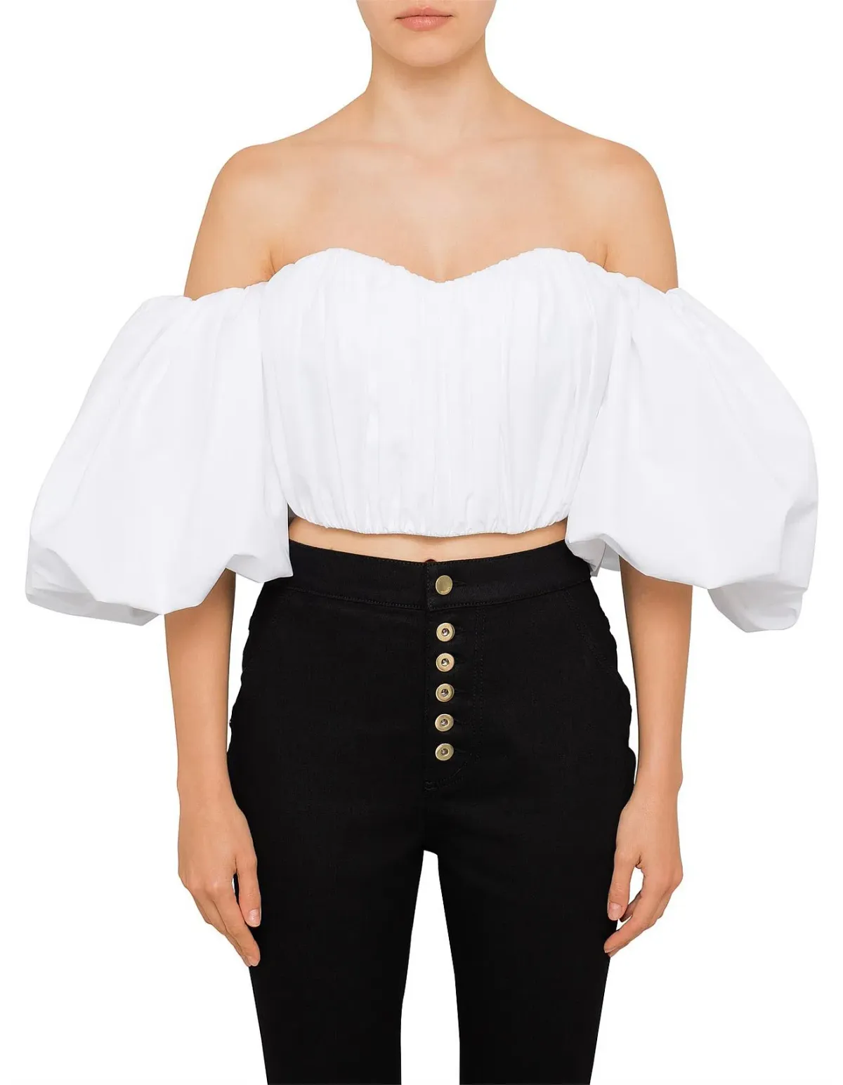 Ellery Bachelorette Rouched Corset Top White Size 10 for rent on The Volte - main image