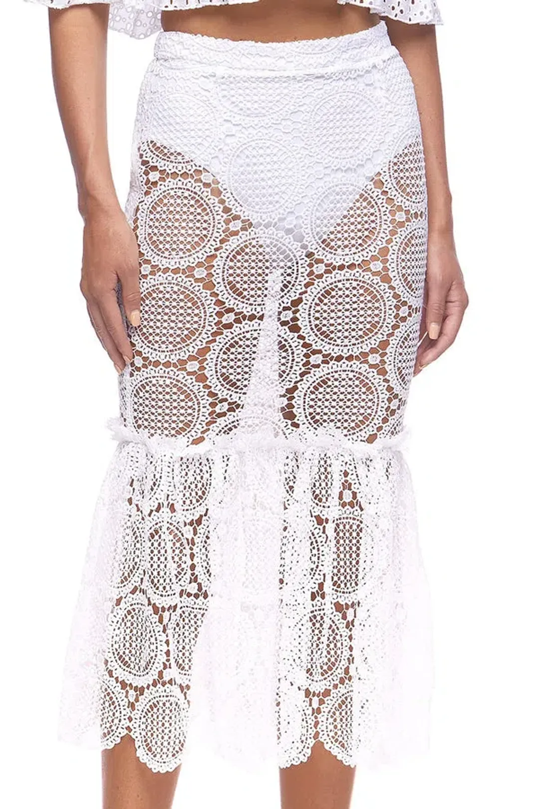 Eliya the Label Annie Skirt White Size 10 for rent on The Volte - main image