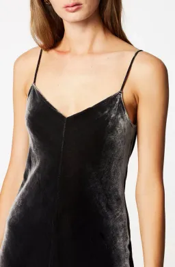 Scanlan Theodore Velvet Bias Slip Dress Black Size 8 for rent on The Volte - image 3