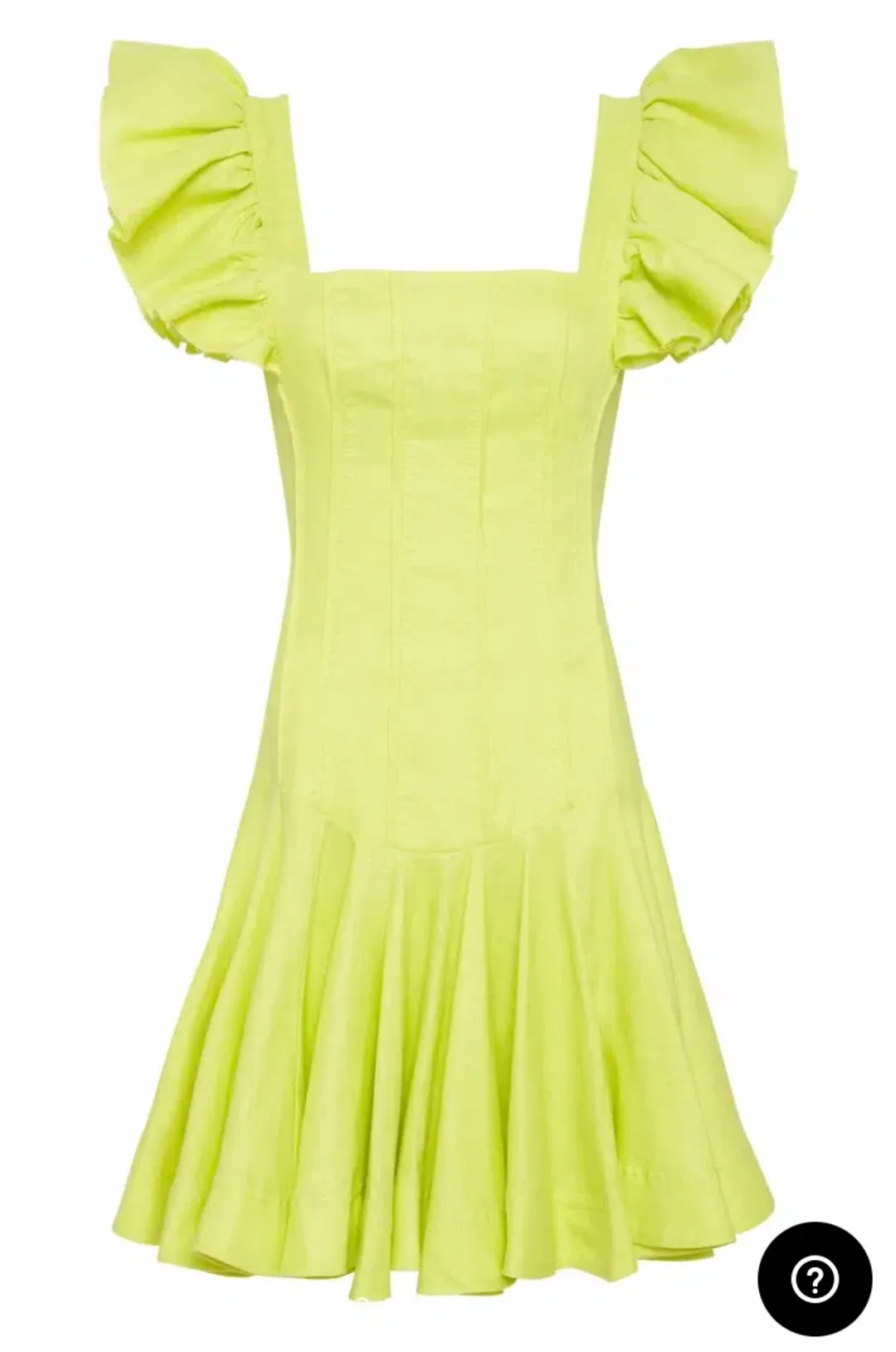 Aje Breathless Frill Sleeve Mini Dress Green Size 12 for rent on The Volte - main image
