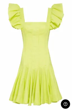 Aje Breathless Frill Sleeve Mini Dress Green Size 12 for rent on The Volte - image 4