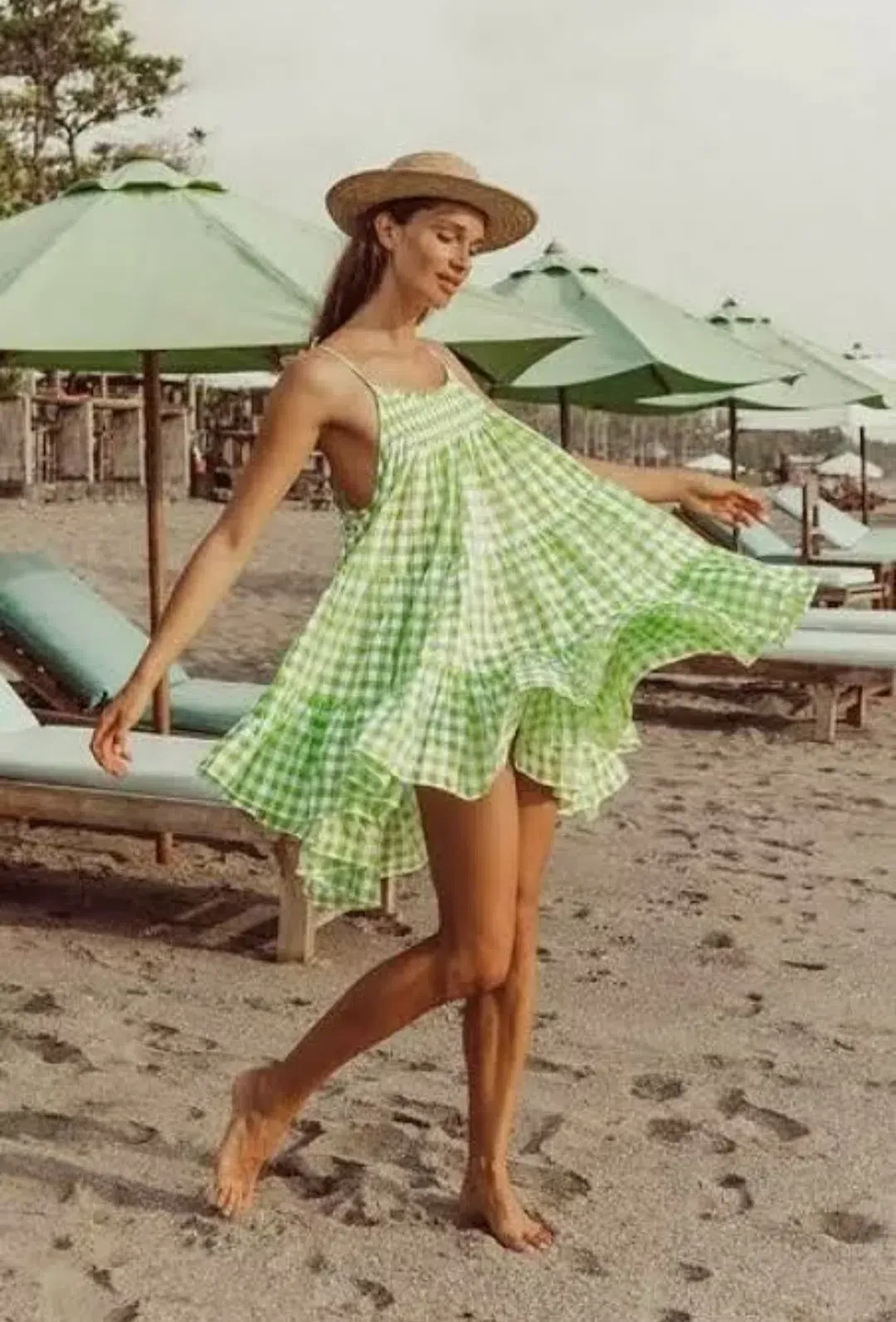 Steele Alfie Mini Dress Green Size 10 for rent on The Volte - main image