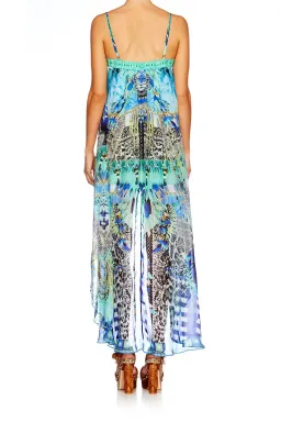Camilla Leave Me Wild Tie Detail Overlay Playsuit Print Size 8 for rent on The Volte - image 3
