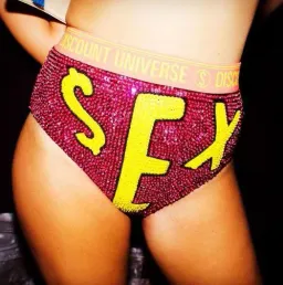 Discount Universe Evil Eye Bra Sex Underwear Set Pink Size Small for rent on The Volte - image 1