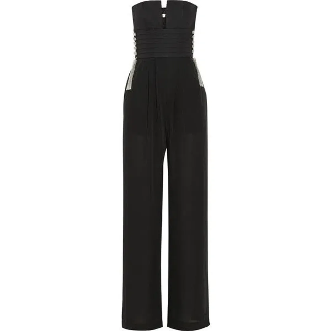 Sass and Bide All About The Bass Silk Jumpsuit Black Size 8 for rent on The Volte - main image