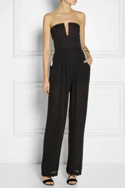 Sass and Bide All About The Bass Silk Jumpsuit Black Size 8 for rent on The Volte - image 1
