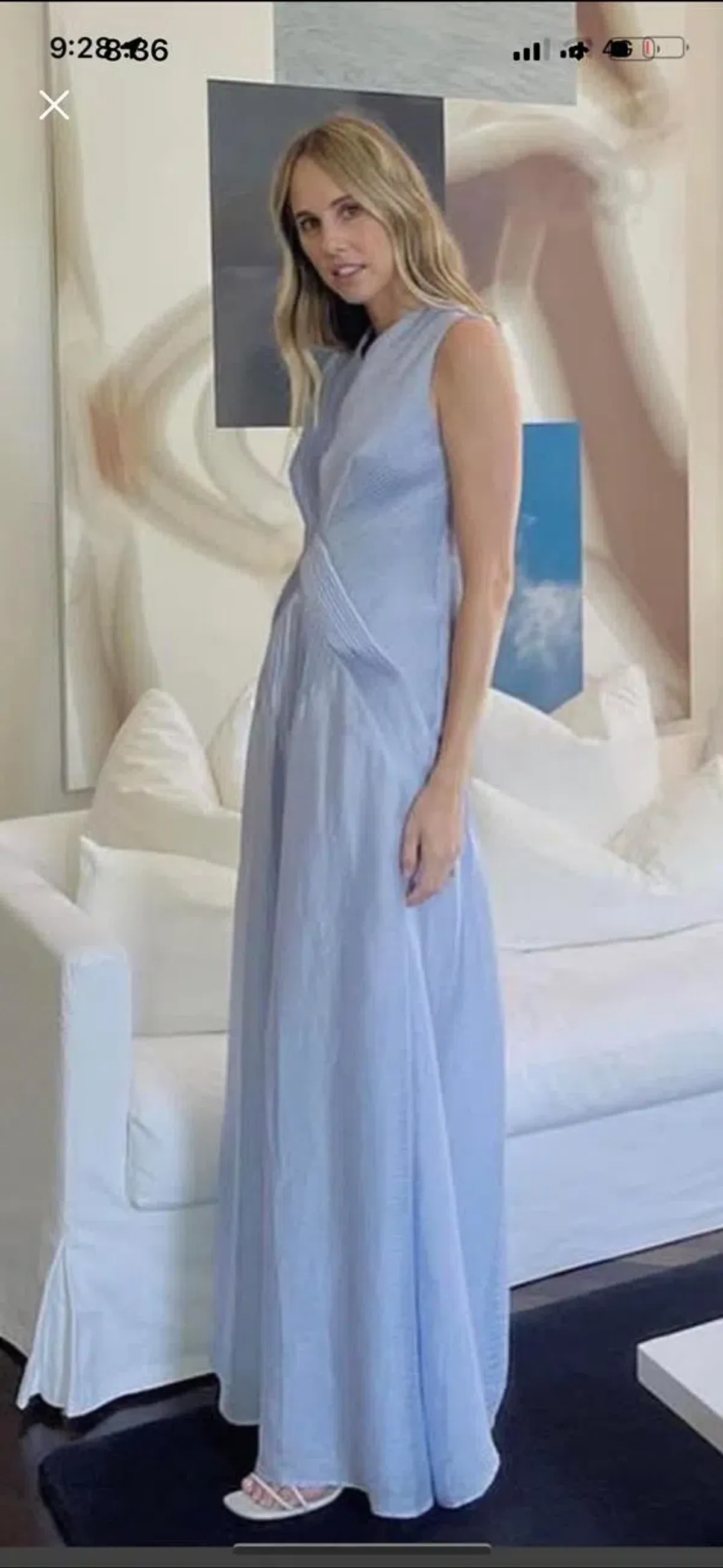Rachel Gilbert Coda Maxi Dress Blue Size 8 for rent on The Volte - main image