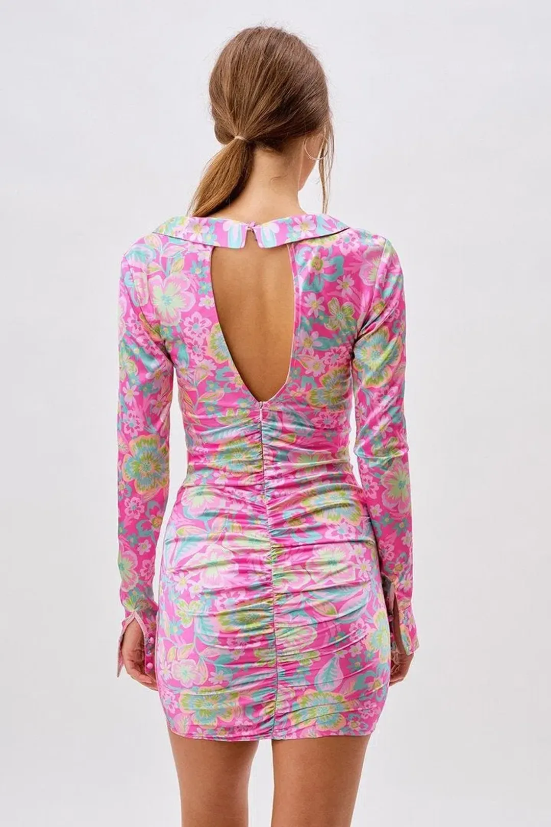 For Love and Lemons Julien Mini Dress Pink Size 10 for rent on The Volte - main image