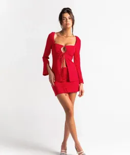 Arcina Ori Selena Set Red Size 8 for rent on The Volte - image 2