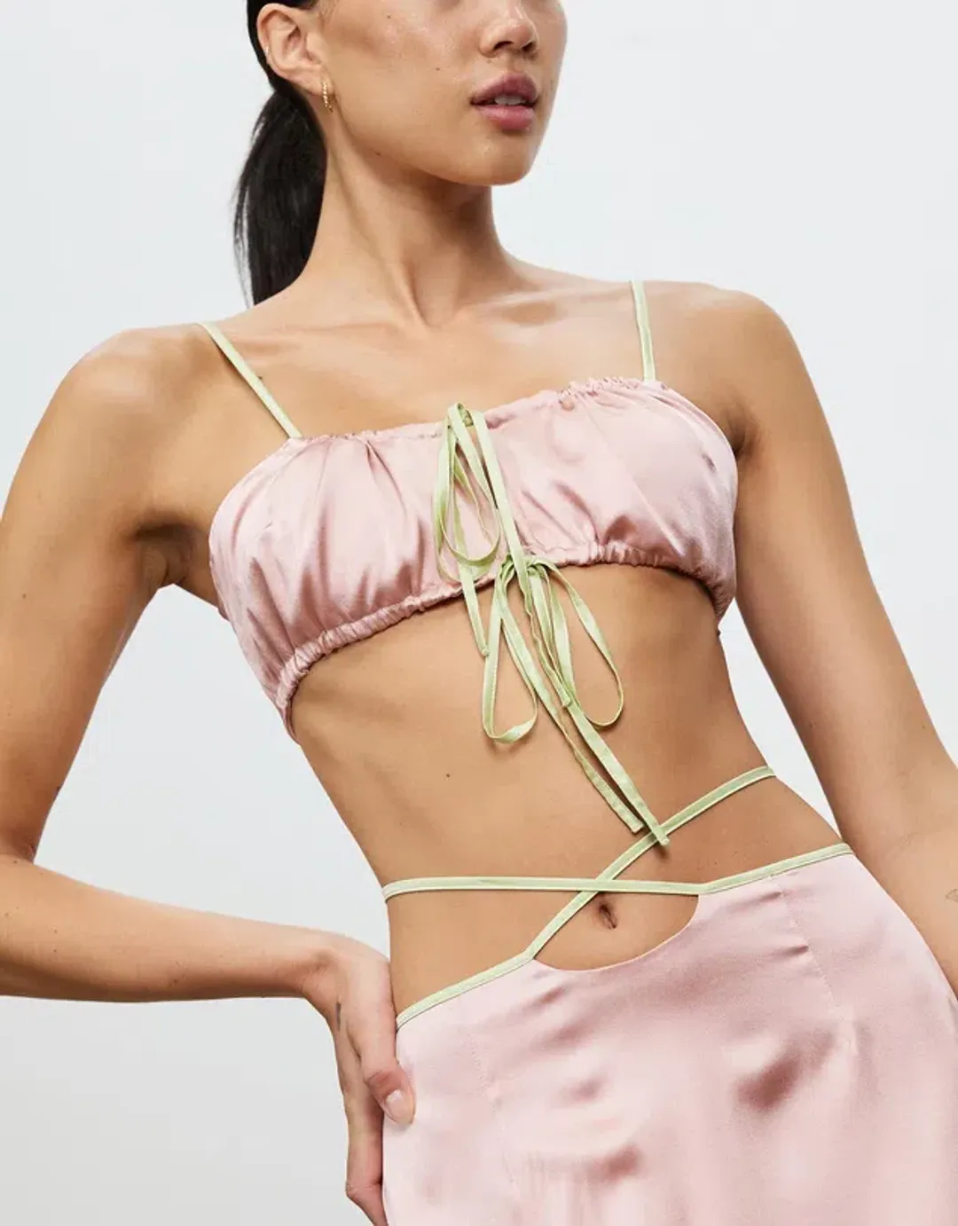 Hansen & Gretel Cali Top and Mariika Skirt Set Blush Size 8 for rent on The Volte - main image