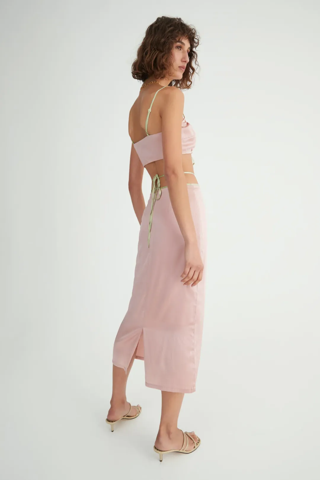 Hansen & Gretel Cali Top and Mariika Skirt Set Blush Size 8 for rent on The Volte - main image