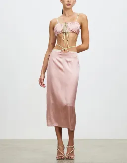 Hansen & Gretel Cali Top and Mariika Skirt Set Blush Size 8 for rent on The Volte - image 2