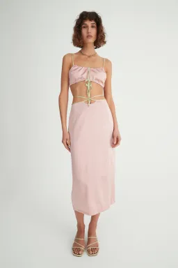 Hansen & Gretel Cali Top and Mariika Skirt Set Blush Size 8 for rent on The Volte - image 1