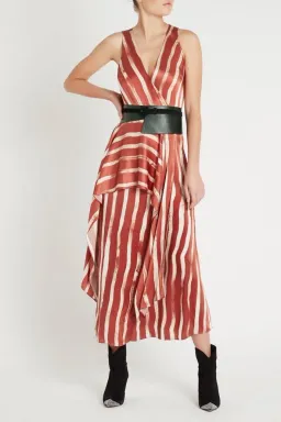 Sass & Bide Earn Your Stripes Dress Orange Size 10 for rent on The Volte - image 2