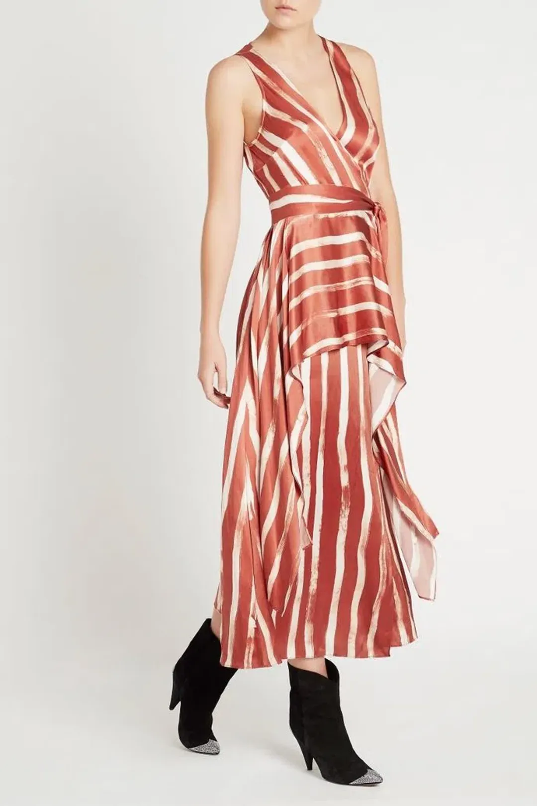 Sass & Bide Earn Your Stripes Dress Orange Size 10 for rent on The Volte - main image
