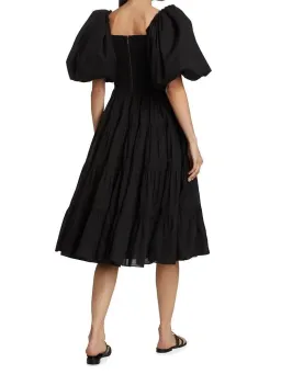 Aje Cherished Midi Dress Black Size 10 for rent on The Volte - image 4