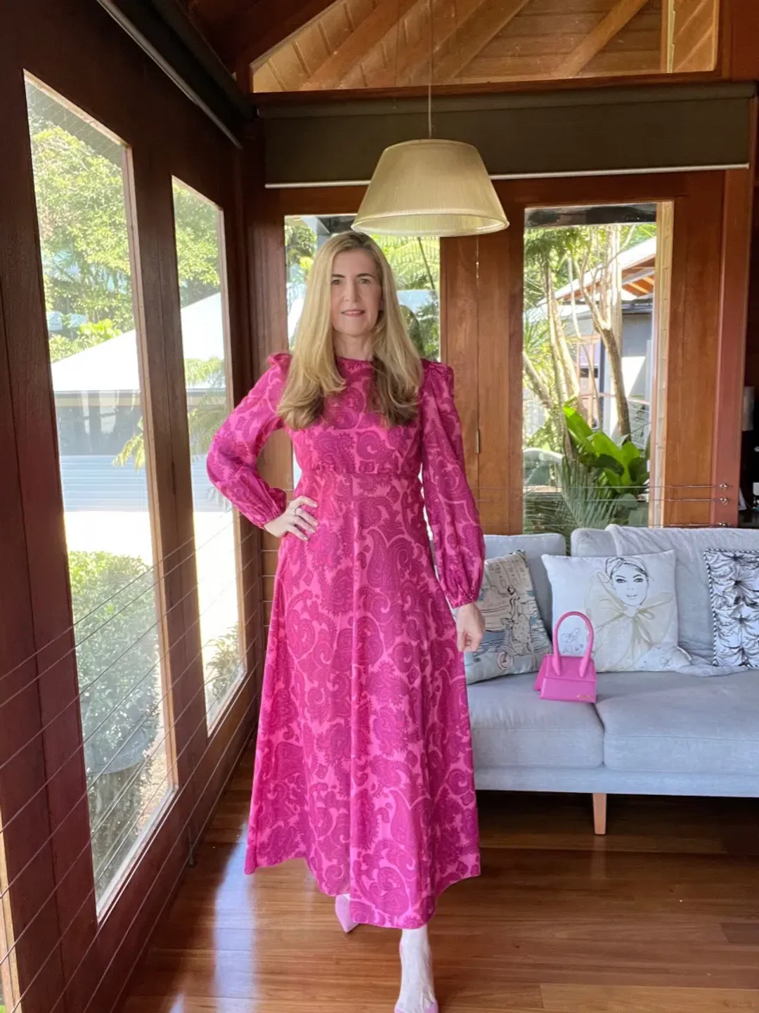 Zimmermann Edie High Neck Dress Print Size 3 / Au 14 for rent on The Volte - main image