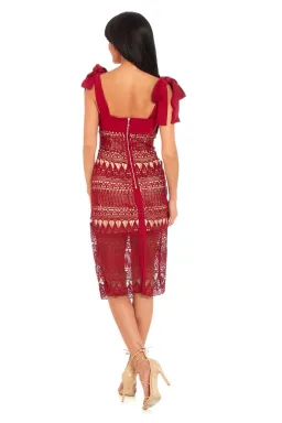 Keepsake the Label Walk on By Midi Dress Red Size 10 for rent on The Volte - image 2