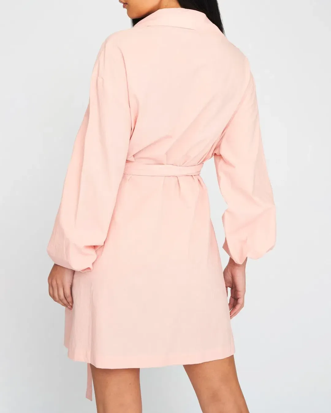 By Johnny Naomi Cotton Wrap Dress Pink Size 6 for rent on The Volte - main image