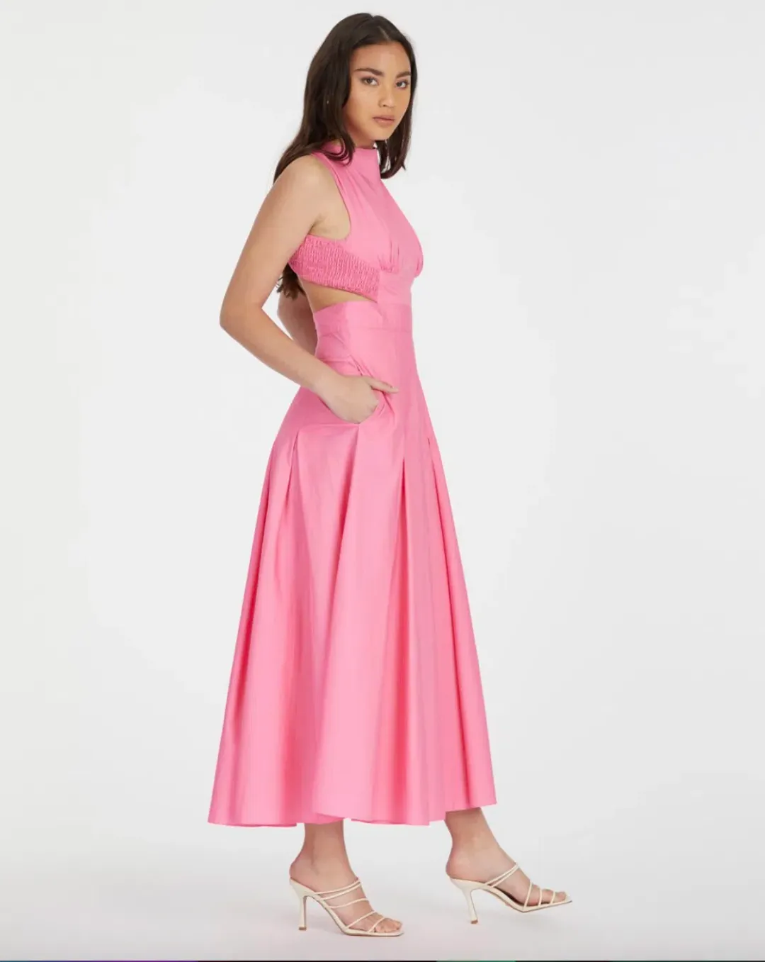 Camilla and Marc Vanderlin Maxi Dress Pink Size 6 for rent on The Volte - main image