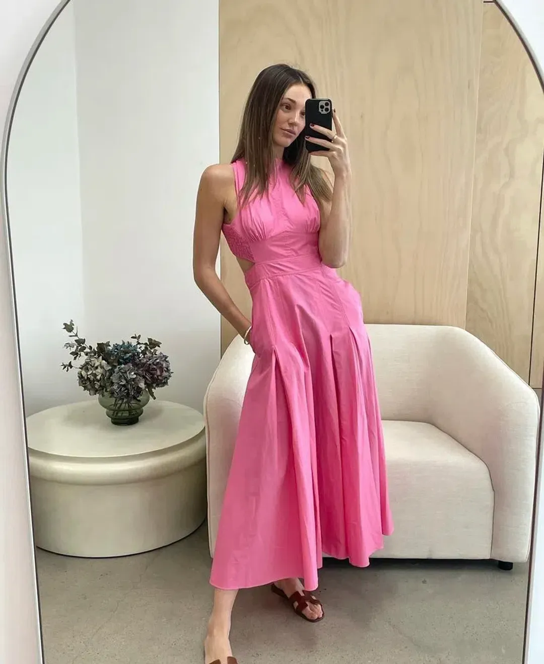 Camilla and Marc Vanderlin Maxi Dress Pink Size 6 for rent on The Volte - main image