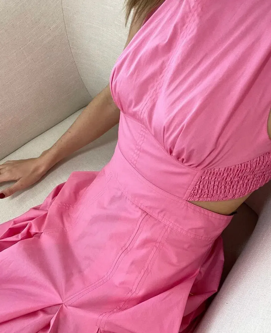 Camilla and Marc Vanderlin Maxi Dress Pink Size 6 for rent on The Volte - main image