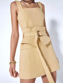 Alexis Eve Dress Yellow Denim Size 6 for rent on The Volte - image 3