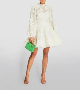 Zimmermann Postcard Applique Skirt White Size 8 for rent on The Volte - image 1