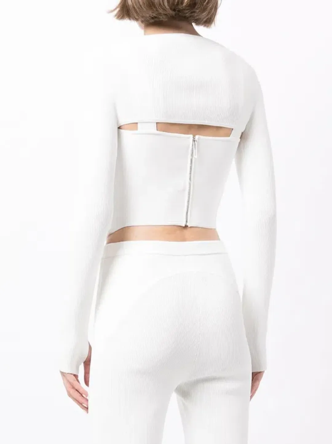 Dion Lee Pointelle Corset Top White Size 6 for rent on The Volte - main image