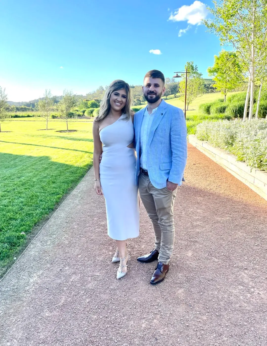 Bec and Bridge Alessandra Assym Dress in Nude Size 8 for rent on The Volte - main image