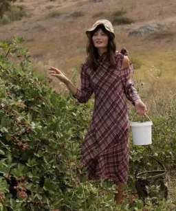 Scanlan Theodore Plaid Tie Shoulder Dress Print Size 10 for rent on The Volte - image 2