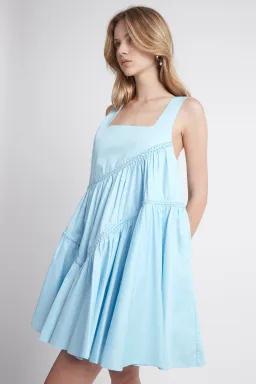 Aje Casabianca Sleeveless Braided Dress Blue Size 4 for rent on The Volte - image 3