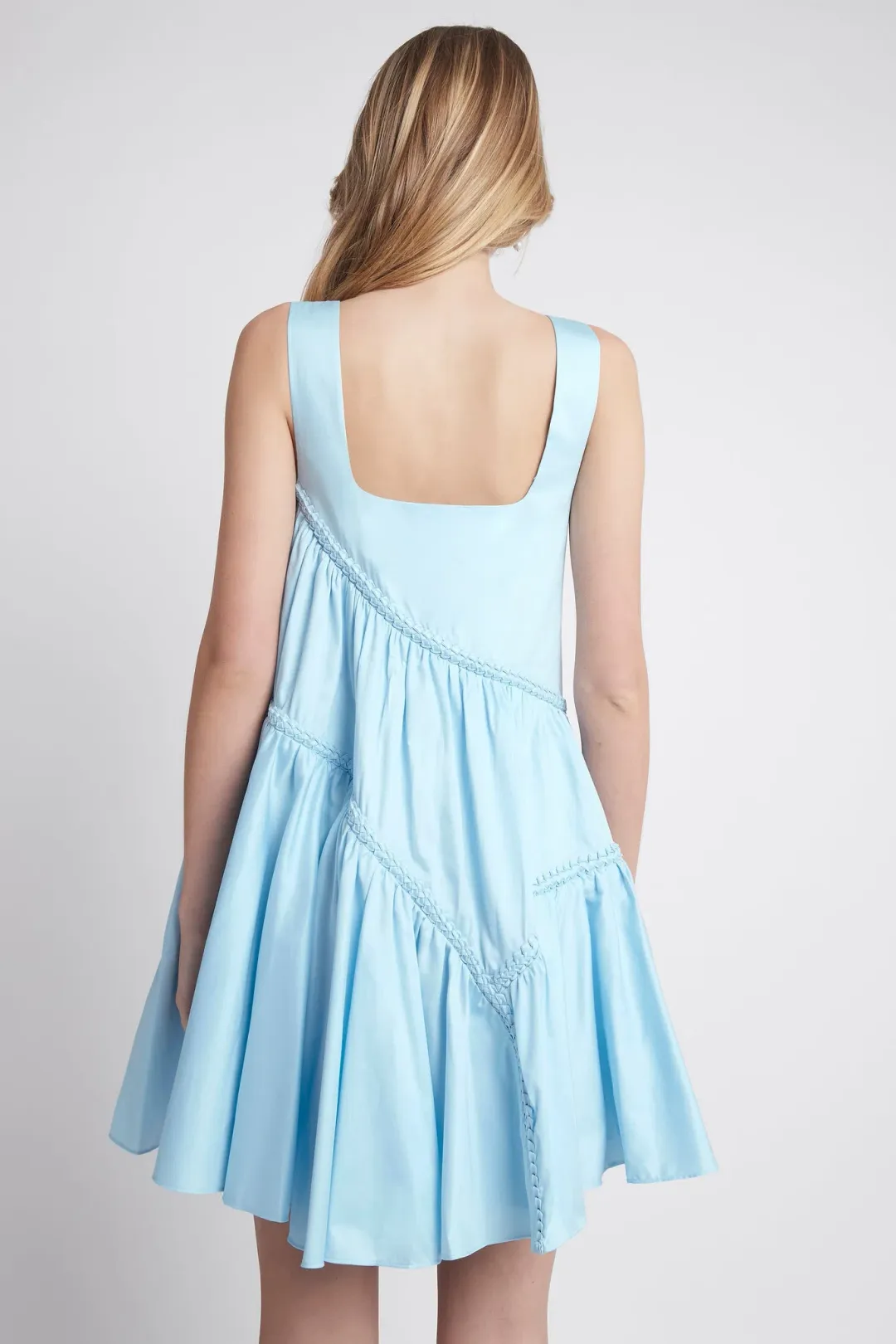 Aje Casabianca Sleeveless Braided Dress Blue Size 4 for rent on The Volte - main image