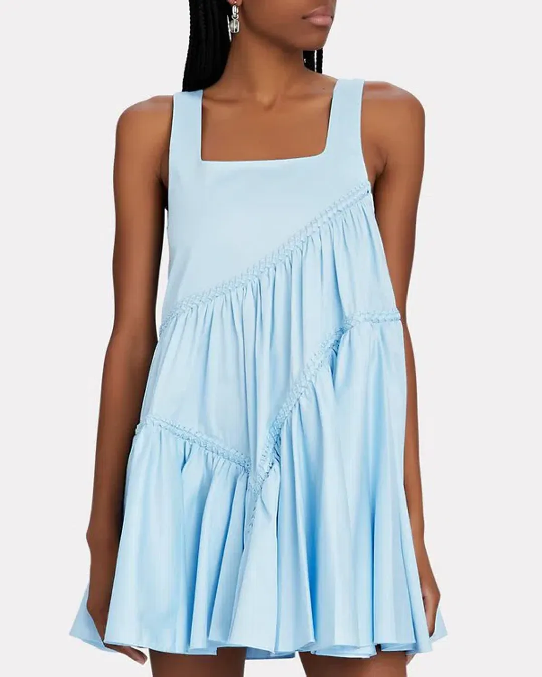 Aje Casabianca Sleeveless Braided Dress Blue Size 4 for rent on The Volte - main image