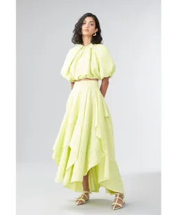 Ginger & Smart Euphoria Top & Skirt Set Citron Size 10 for rent on The Volte - image 1