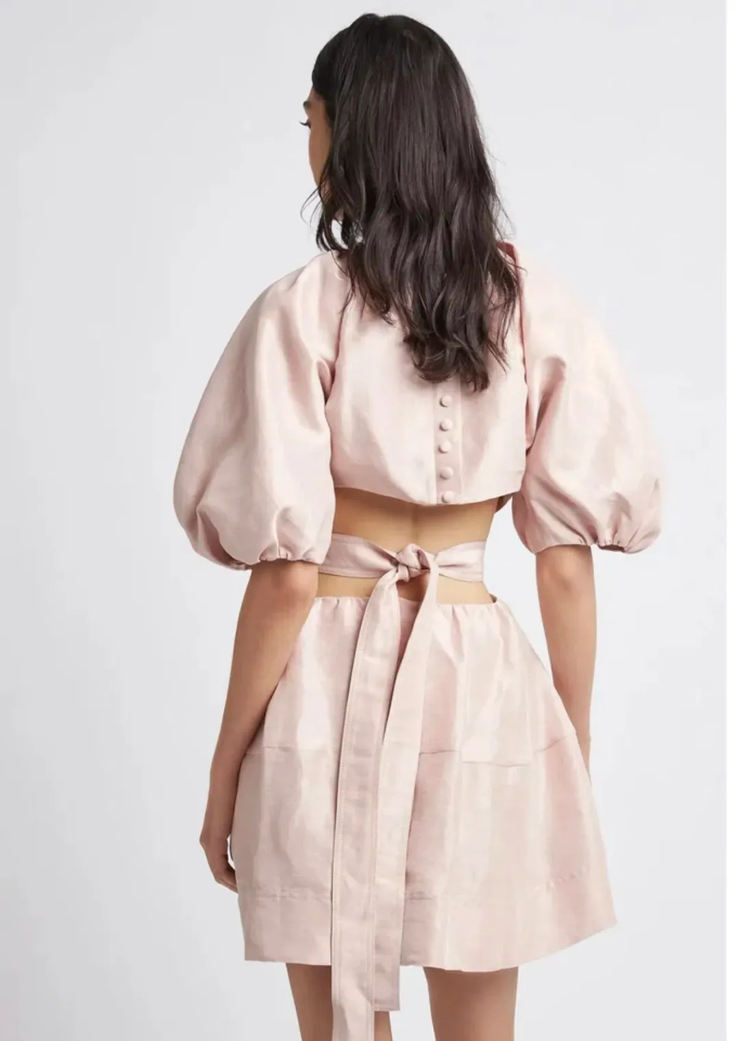 Aje Psychedelia Cut Out Mini Dress Pink Size 16 for rent on The Volte - main image