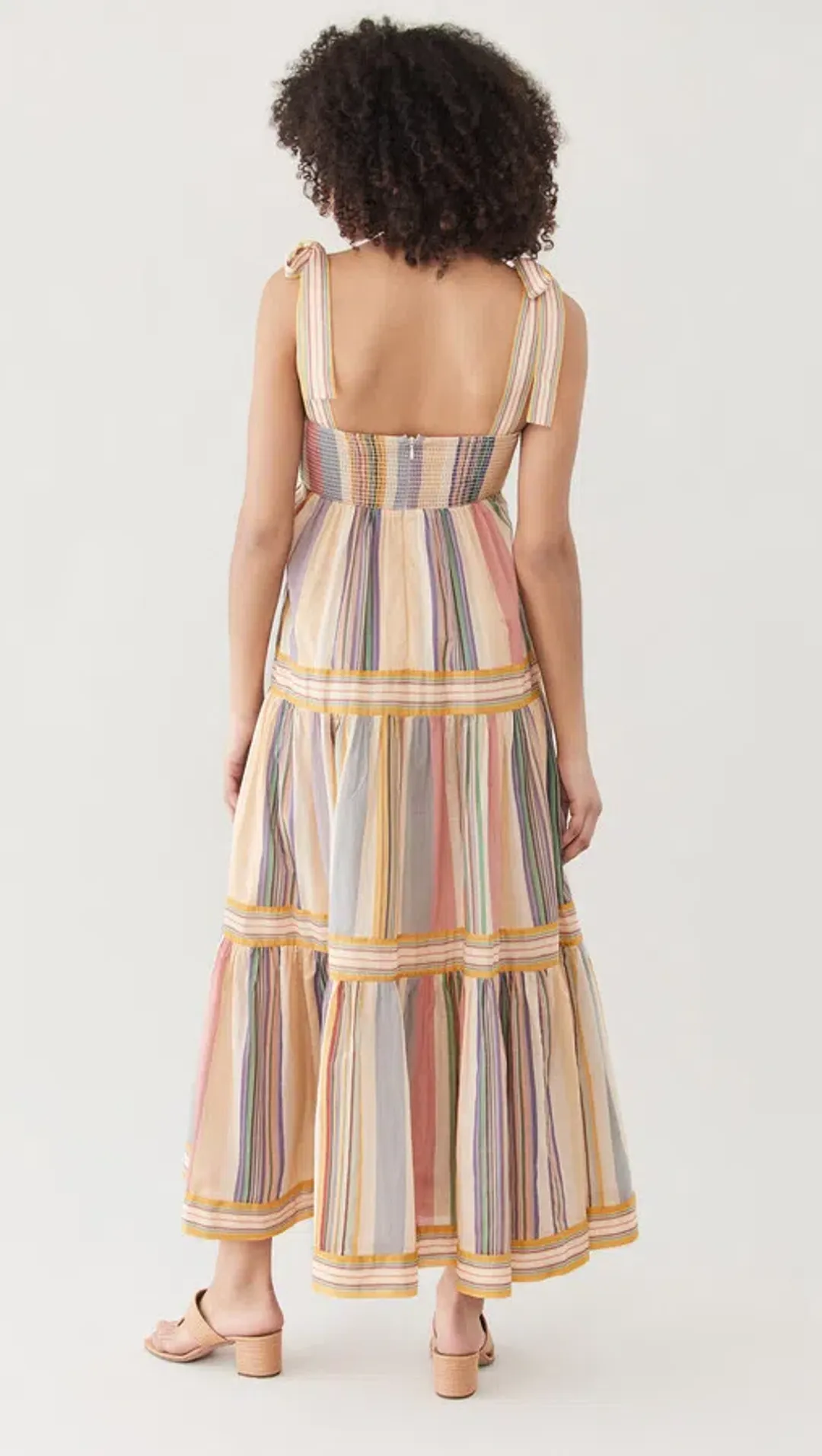 Zimmermann Mae Striped Cotton Maxi Dress Print Size 6 for rent on The Volte - main image