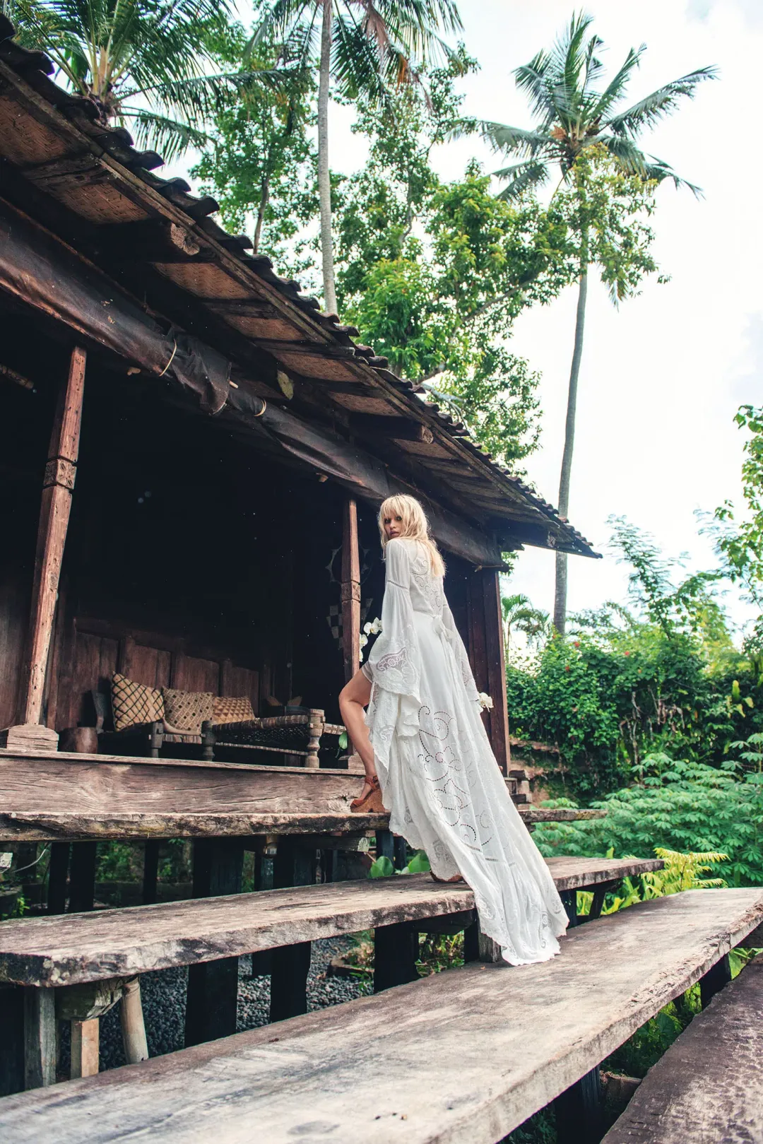 Spell and the Gypsy Gwendolyn Wrap Dress White Size 10 for rent on The Volte - main image