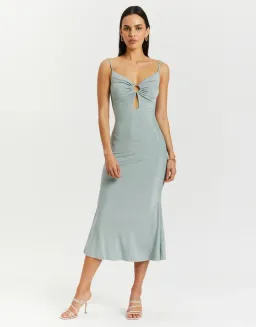 Misha Josette Midi Dress Blue Size 8 for rent on The Volte - image 1