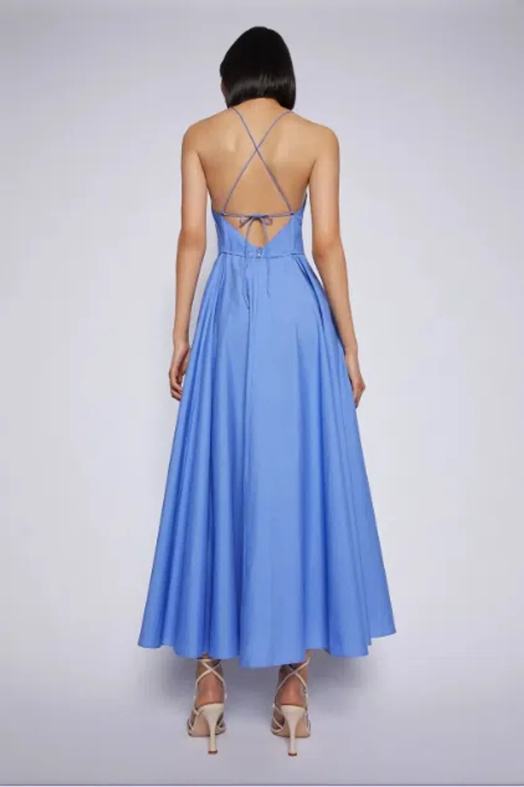 Scanlan Theodore Parachute Cotton Strappy Dress Blue Size 10 for rent on The Volte - main image