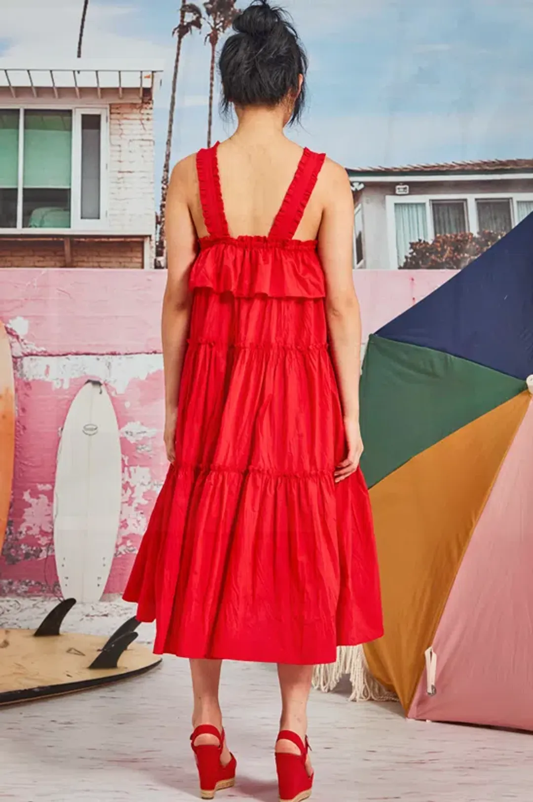 Trelise Cooper What's Flowing On Dress Red Size 12 for rent on The Volte - main image